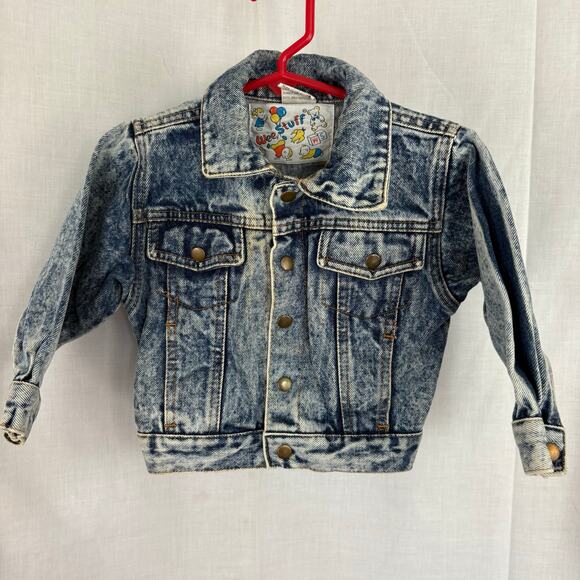 Wee Stuff Vintage Acid Wash Denim Jacket Unisex Size 2T - Picture 1 of 5